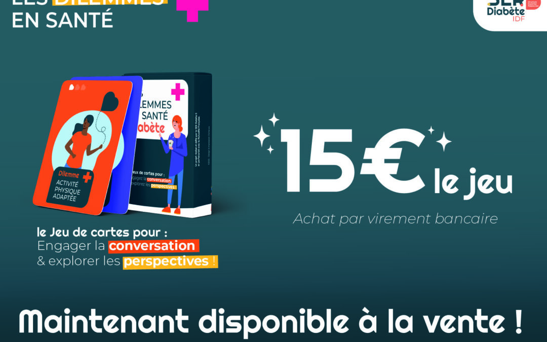 Notre jeu « Dilemmes en santé : le diabète » est disponible à la vente !